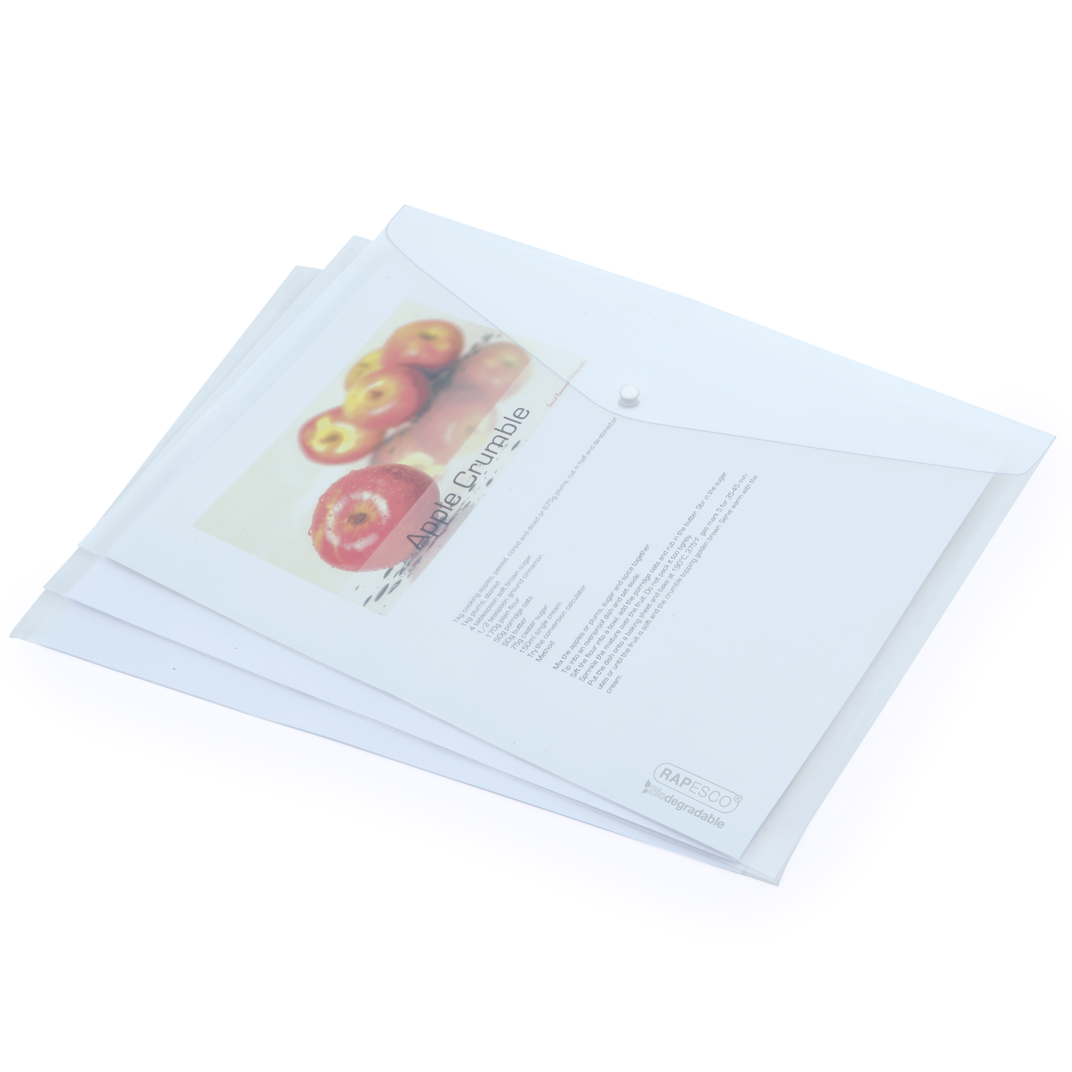ECO Popper Wallet A4+ - Clear - Pack of 20 – Image 2