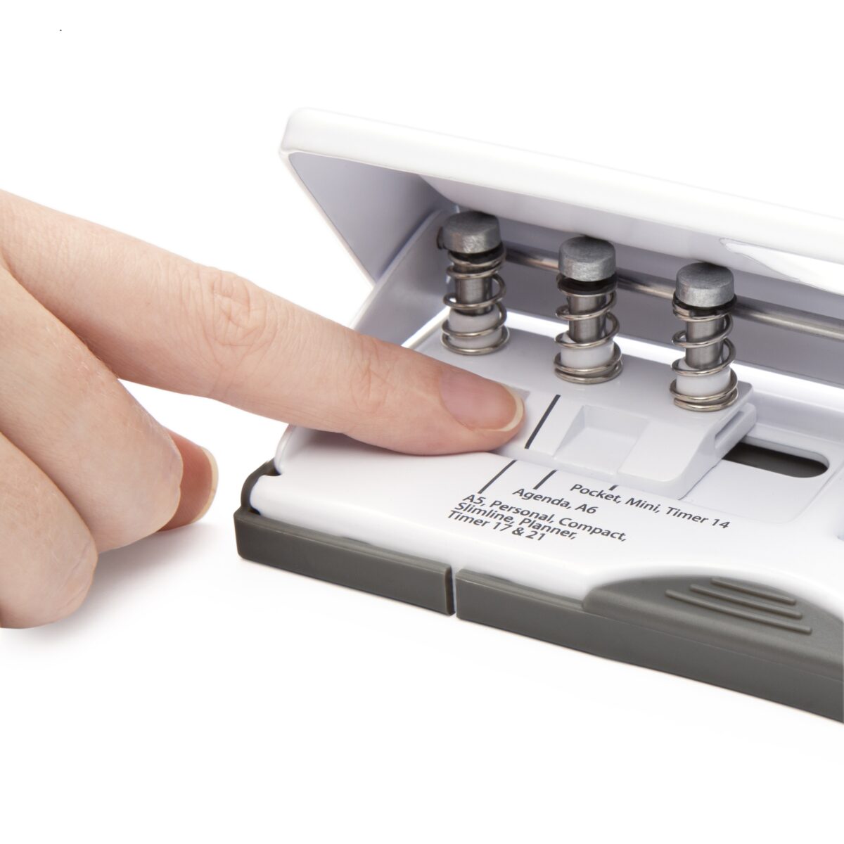 Adjustable 6-Hole Organiser/ Diary Punch - White – Image 6