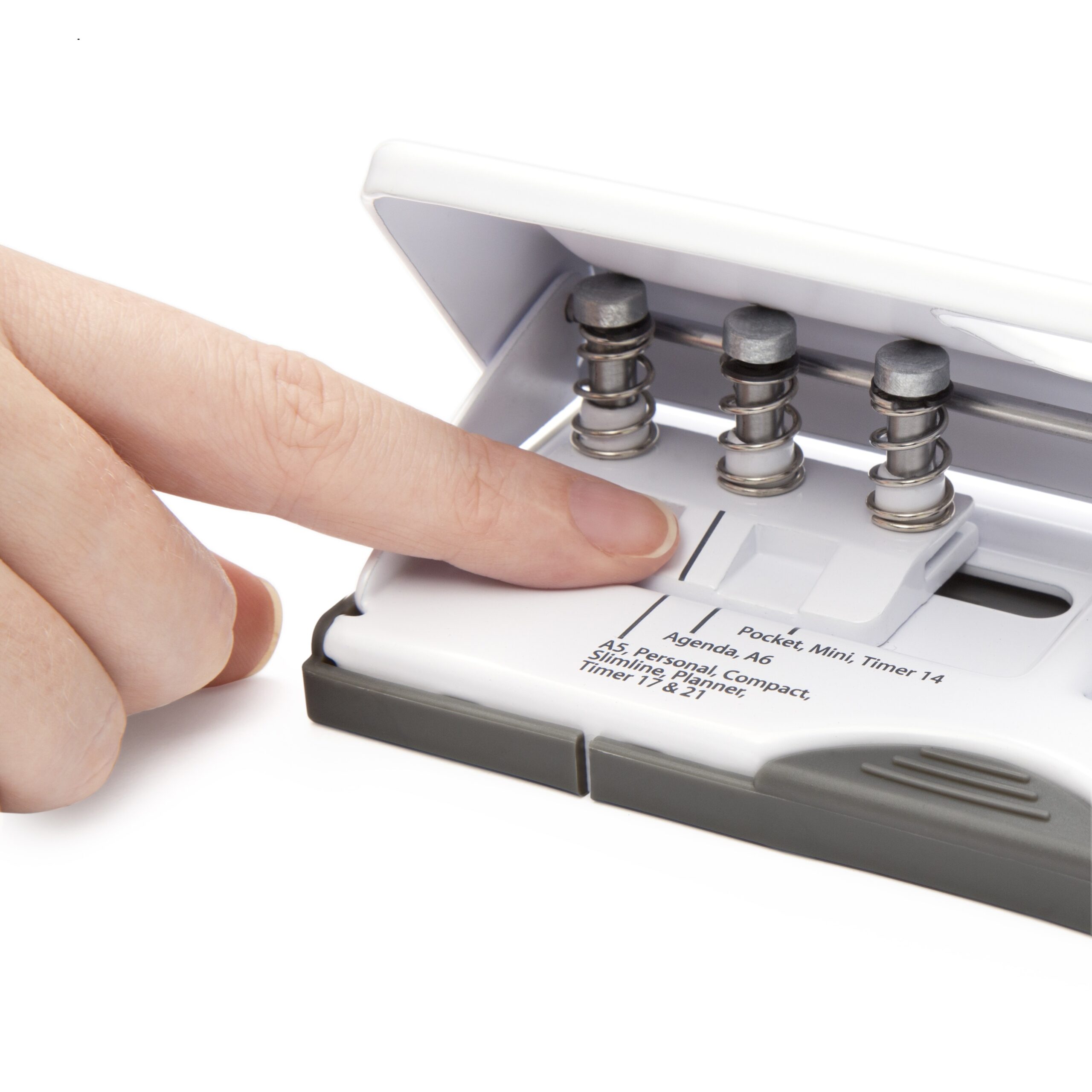 Adjustable 6-Hole Organiser/ Diary Punch - White – Image 6