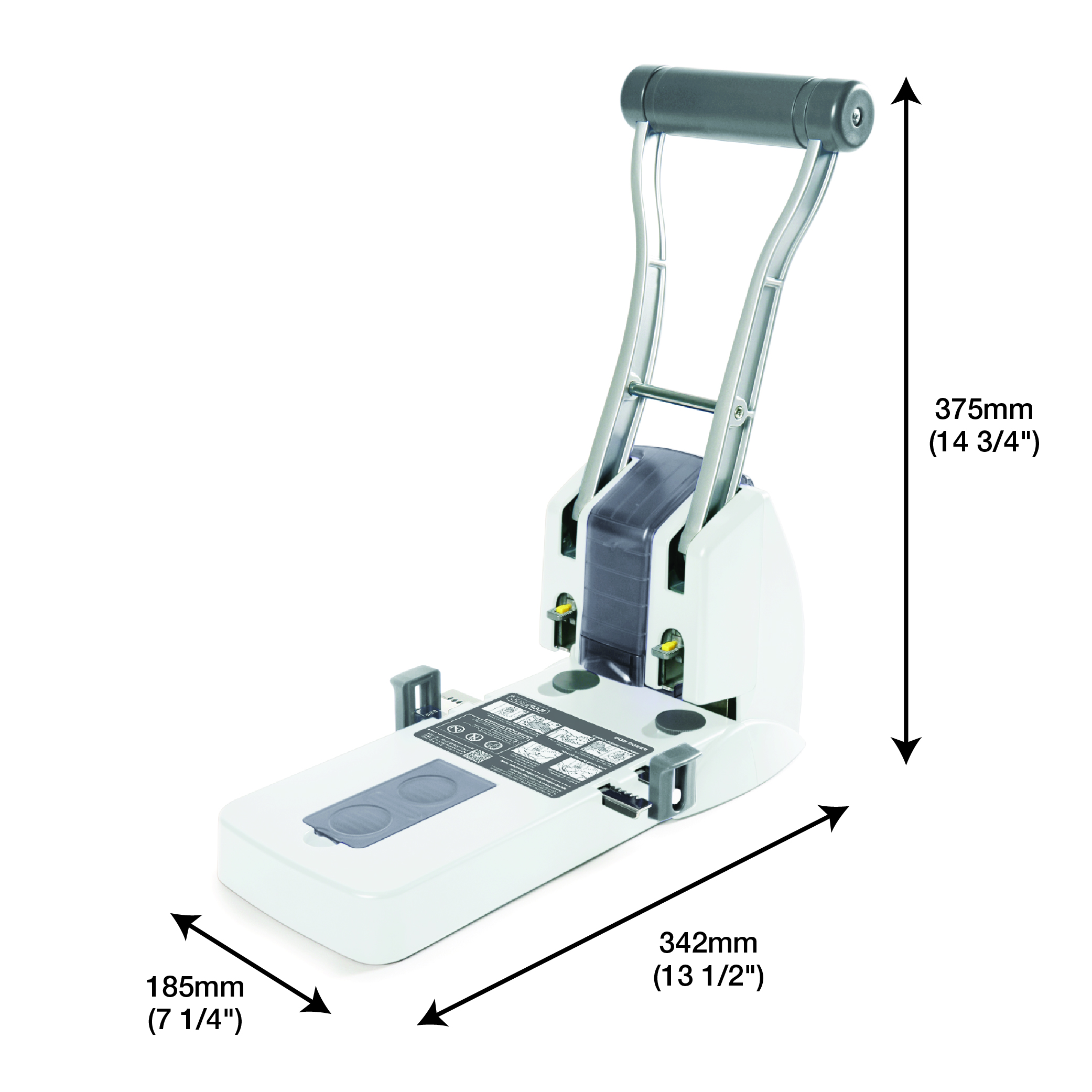 ECO P2200 Heavy Duty Less Effort 2-Hole Punch - Soft White – Image 2