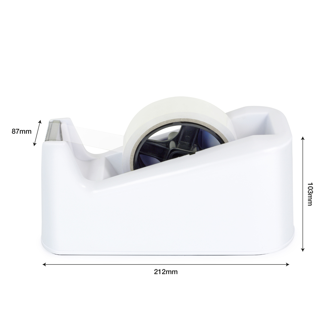 500 Heavy Duty Tape Dispenser & 2 Tape Rolls - White – Image 4