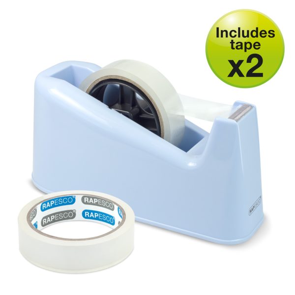 500 Heavy Duty Tape Dispenser & 2 Tape Rolls - Powder Blue