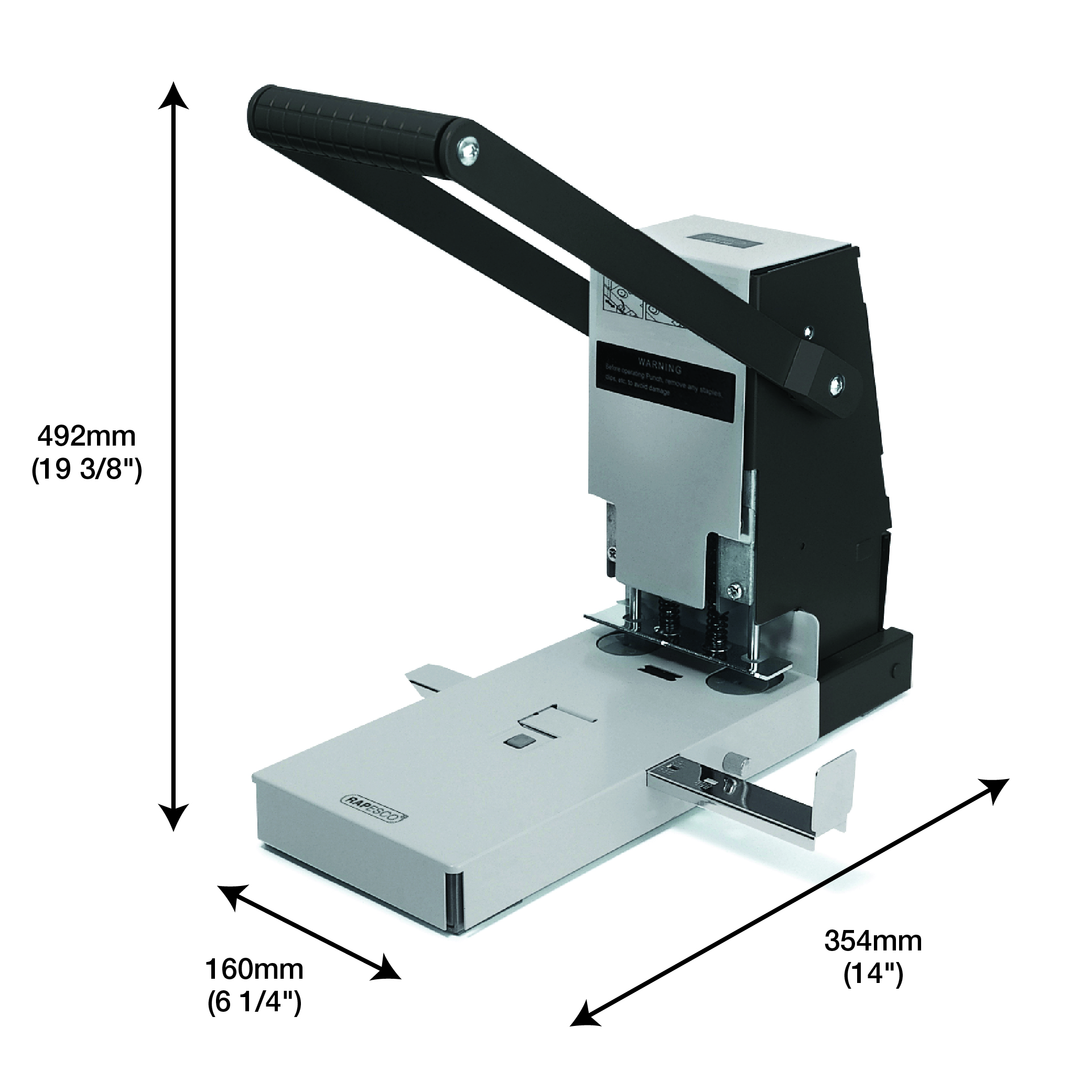 2160 Heavy Duty 2-Hole Punch - 300 Sheets - Black – Image 5