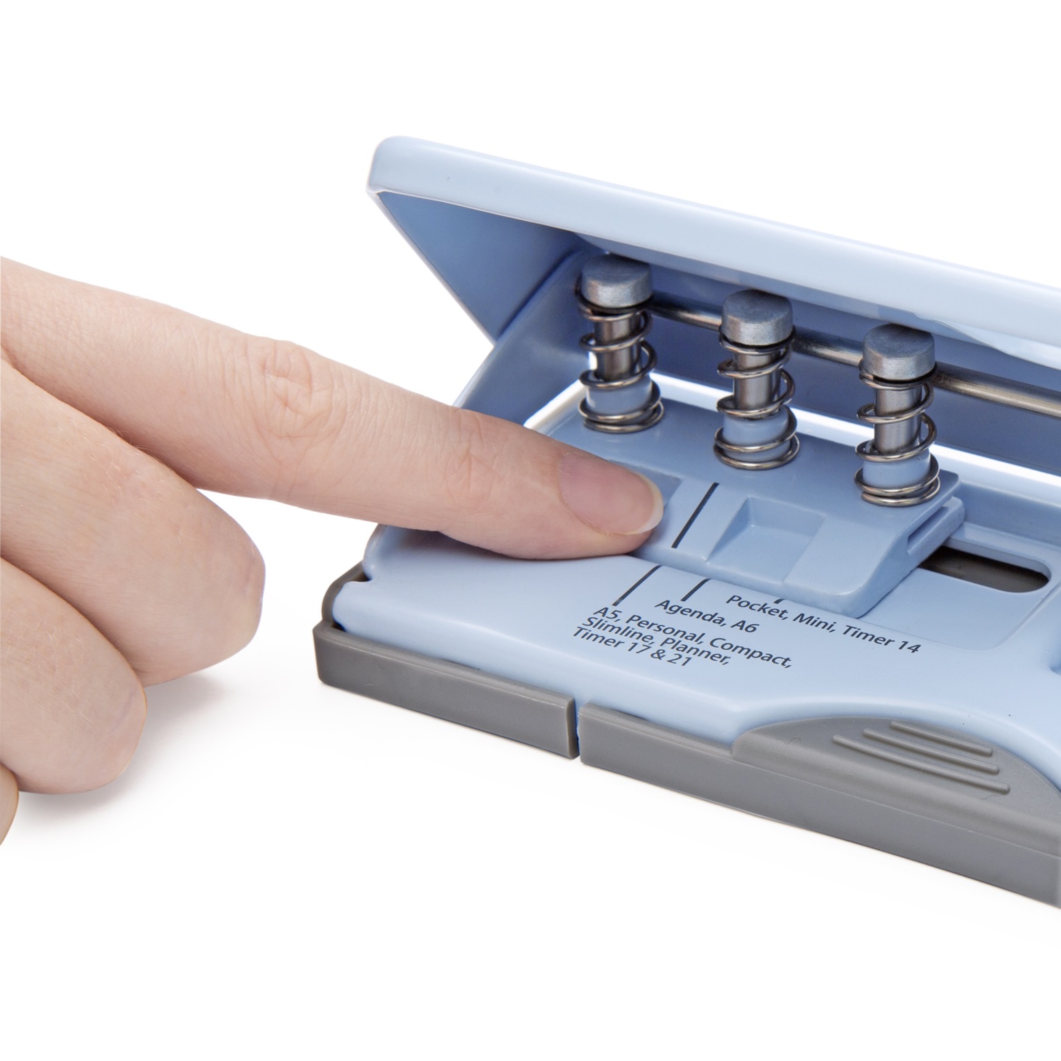 Adjustable 6-Hole Organiser/ Diary Punch - Powder Blue – Image 6