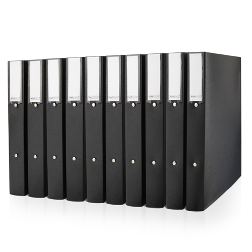 ECO GRS Recycled 38 mm 2-Ring Binder A4 - Black - Pack of 10