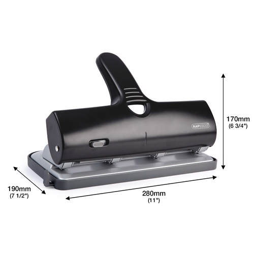 ALU 40 Heavy Duty 4-Hole Punch - Black/Silver – Image 5