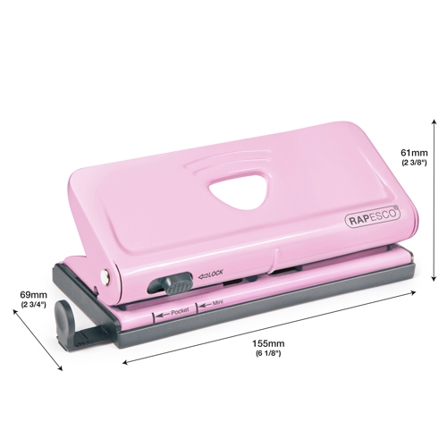 Adjustable 6-Hole Organiser/ Diary Punch - Candy Pink – Image 2