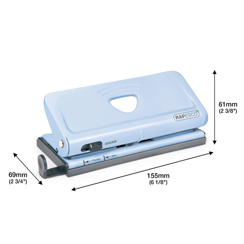 Adjustable 6-Hole Organiser/ Diary Punch - Powder Blue – Image 2