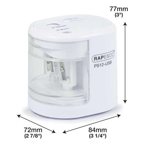PS12-USB Pencil Sharpener - White – Image 6
