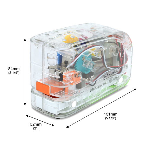 626EL Automatic USB Electric Stapler & 1000 26/6mm Staples - Clear – Image 6