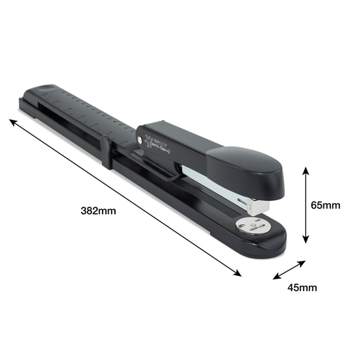 Germ-Savvy® Antibacterial Marlin Long Arm Metal Stapler & 5000 26/6mm Staples - Black – Image 6
