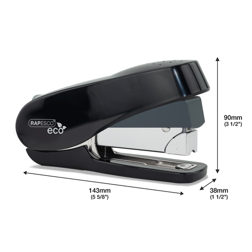 Germ-Savvy® Antibacterial Luna-Less Effort ECO Front Loading Stapler & 2000 Staples - Black – Image 5