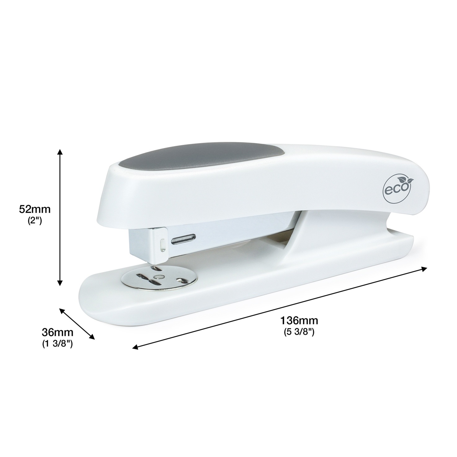 Germ-Savvy® Antibacterial ECO Sting Ray Half Strip Stapler and 1000 24/6 mm Staples - Soft White – Image 6