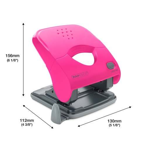 X5-40ps Less Effort 2-Hole Punch - Hot Pink – Image 5