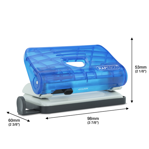 Mini Bug Stapler, Staples and Punch Set – Blue Transparent – Image 2