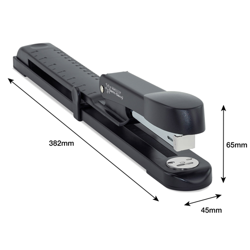 Germ-Savvy® Antibacterial Marlin Long Arm Metal Stapler - Black – Image 5